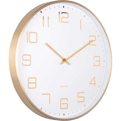 Horloge murale ronde Elegance Glow (Blanc)