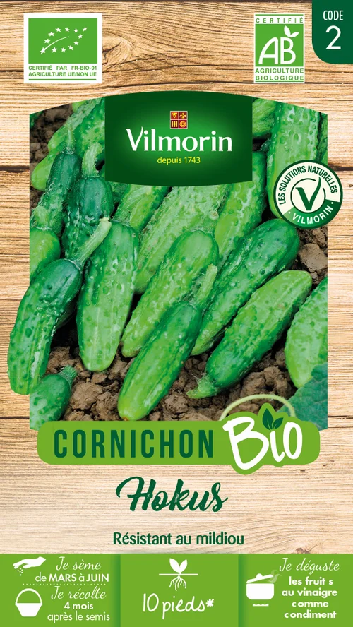 Qualité pour le jardin：Cornichon Hokus Bio Vilmorin - graines à semer