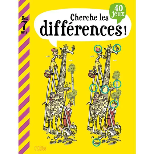 Pour un jardin plus pratique:Cherche les Différences Mon Grand Livre de Jeux 7 ans Éditions Lito