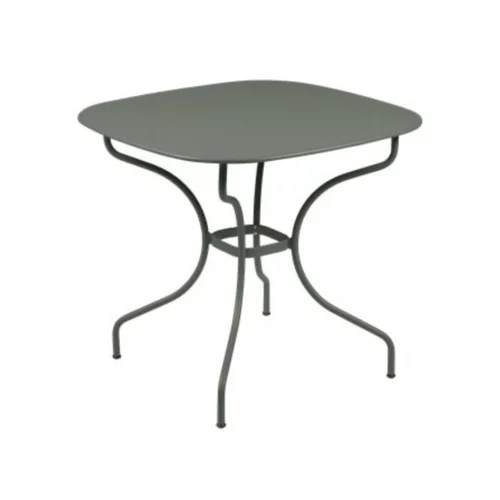Bien utile au jardin:Table carronde en acier coloris romarin Opéra Fermob - 82 x 82 x 74 cm