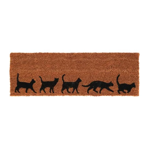 Jardin & confort：Paillasson en fibre de coco à motif chats - 75,7 x 25,4 cm