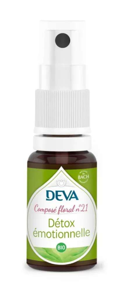 Un indispensable au jardin：Complément alimentaire composé floral détox émotionnelle bio Deva - spray 15 ml