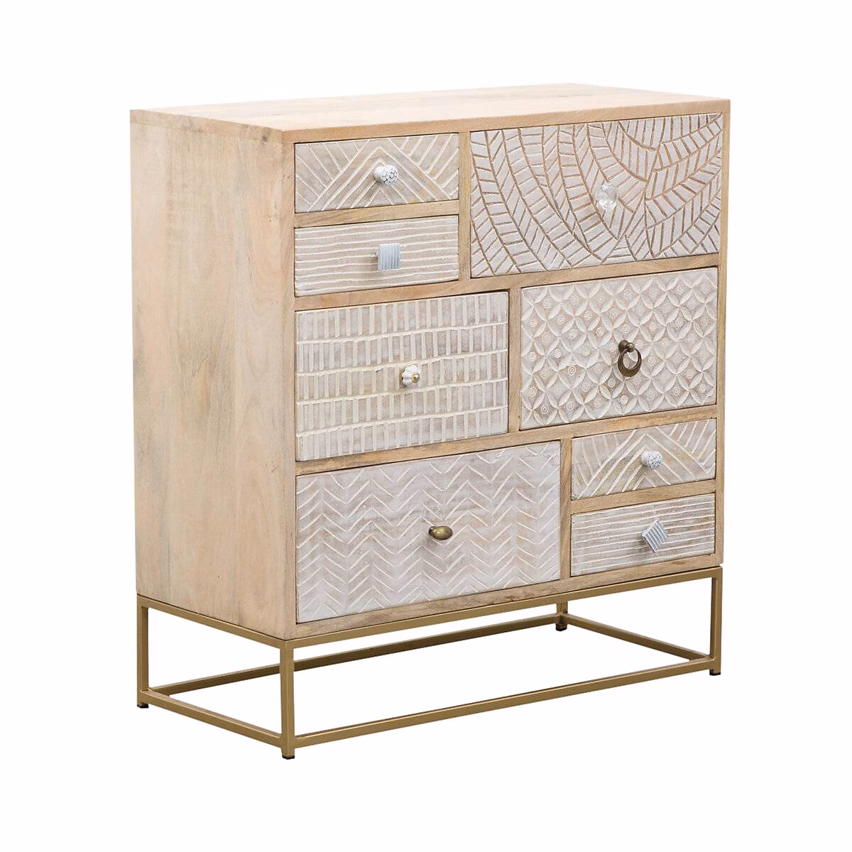 Meuble – Commode en bois de manguier et métal Vic