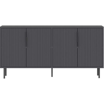 Buffet 4 portes en aggloméré Clara (Anthracite)