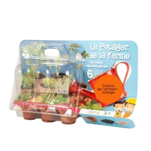Jardin et confort：Coffret jardinage enfant "Le potager de la ferme" orange