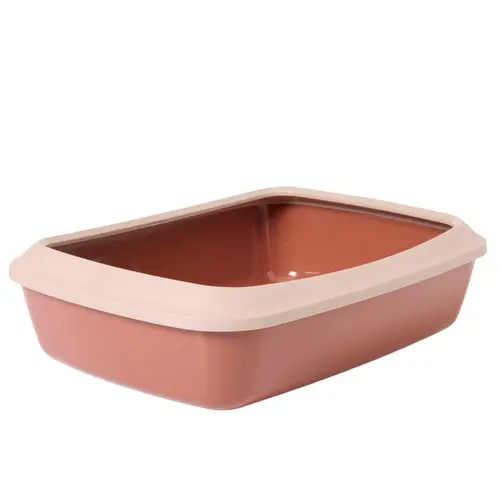 Espace vert malin:Bac à litière avec rebord pour chat coloris champagne Savic Iriz - 42 x 31 x 12,5 cm