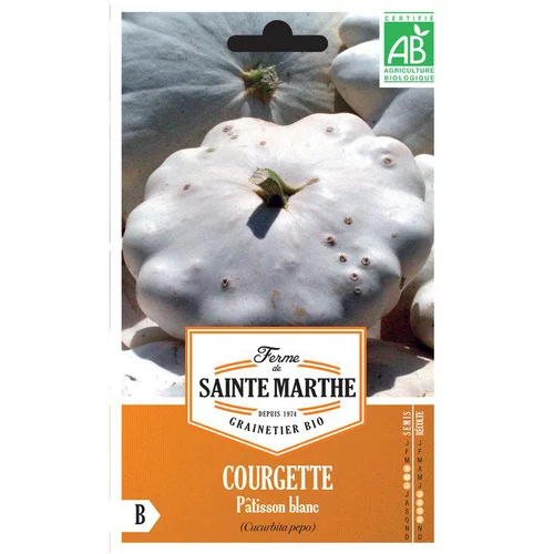 Idée utile:Graines de courgette pâtisson blanc bio Ferme de Sainte Marthe - graines à semer