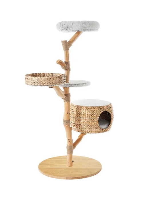 Extérieur utile：Arbre à chat coloris bois Hamiform Azakara 03 - 70 x 70 x 155 cm