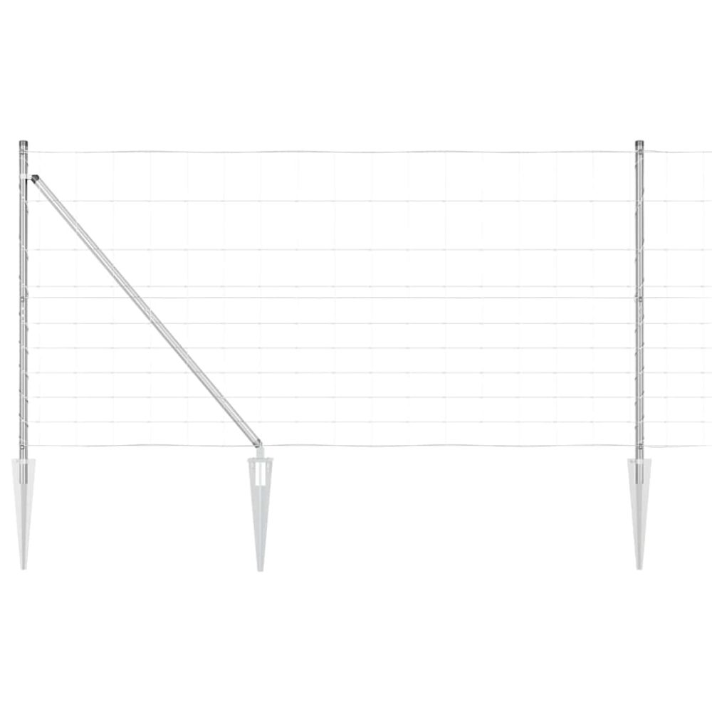 vidaXL Clôture en fil soudé avec pointes 50 x 1,2 m Acier galvanisé