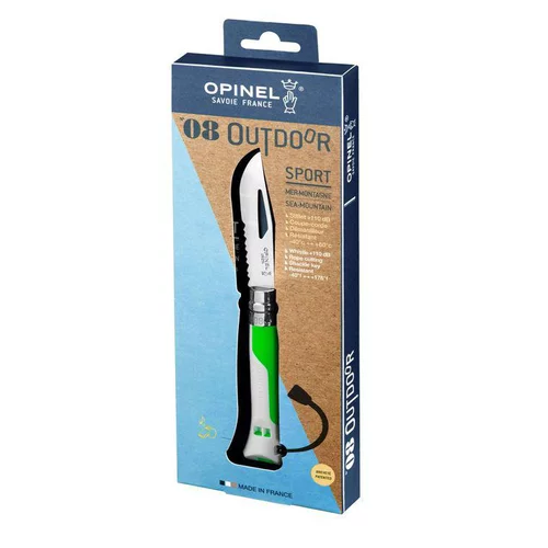 Pour un extérieur plus pratique:Couteau Outdoor coloris vert et gris n°8 Opinel