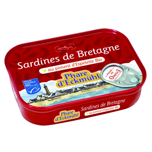 Un plus pour votre jardin：Sardines eckmuhl au piment d’Espelette bio en boite de 135 g