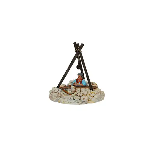 Choix utile:Personnage de crèche de Noël puisatier Santons Escoffier - 13,6 x 12,2 x 13,9 cm