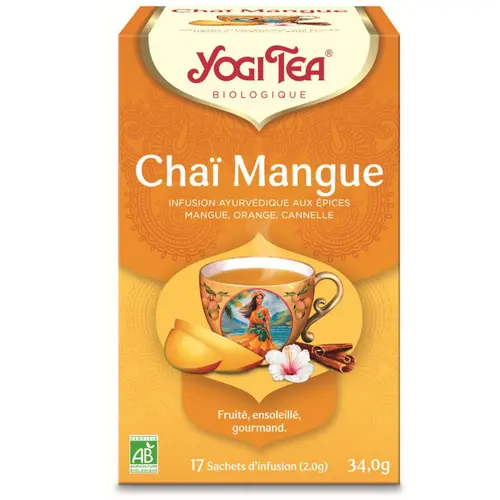 Pratique pour l’extérieur:Infusion chai mangue Yogi tea - 17 sachets