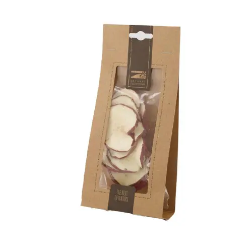 Pour créer votre espace extérieur:Tranches de pommes rouges naturelles en sachet - 10 x 4 x 21 cm