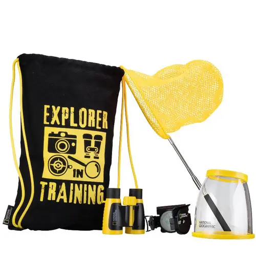 Pour mieux aménager votre jardin:Kit de découverte outdoor noir et jaune National Geographic
