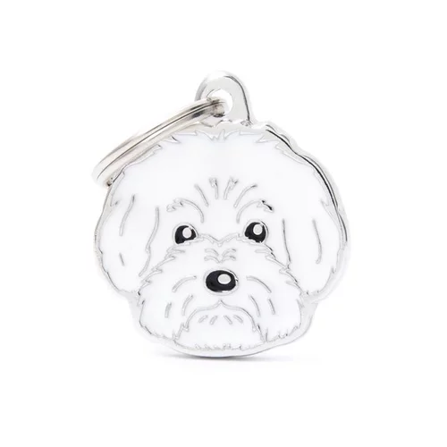 L’allié du jardin：Médaille friends pour bichon bolonais en métal