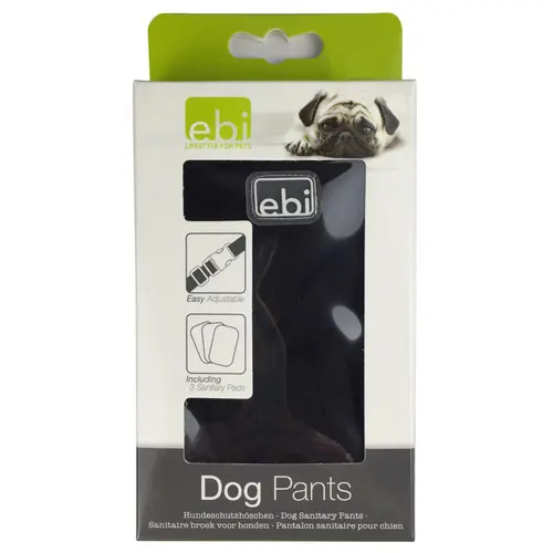 Pour votre extérieur：Culotte pour chien coloris noir Ebi - Taille S