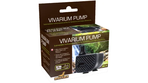 Conçu pour le jardin:Pompe cascade pour terrarium ou aqua-terrarium coloris noir Reptile Planet Vivarium Pump 4W 280 L/H - 4,2 x 3 x 4,6 cm