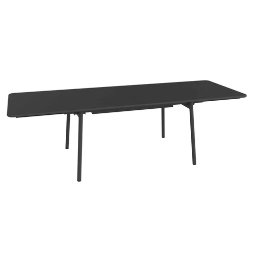 Jardin inspiration：Table en acier noir carbone à allonges Fermob Monceau - 165/255 x 90 x 75 cm