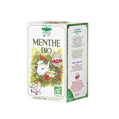 Jardin utile:Tisane Menthe France bio - 18 sachets
