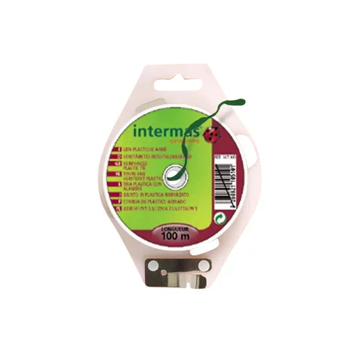 Solution pratique：Lien plastique armé coloris vert 100 m
