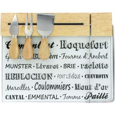Plateau à fromages avec lyre et 3 ustensiles