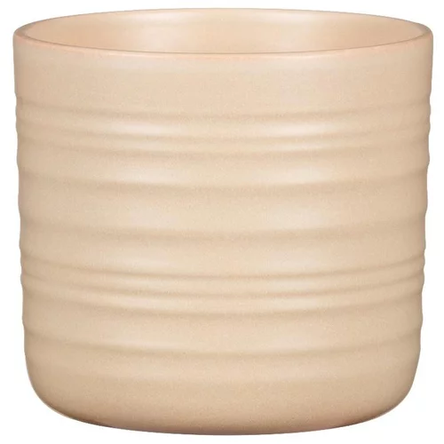 Extérieur durable:Cache-pot en céramique beige Scheurich 850 Dry reed - Ø 23 cm