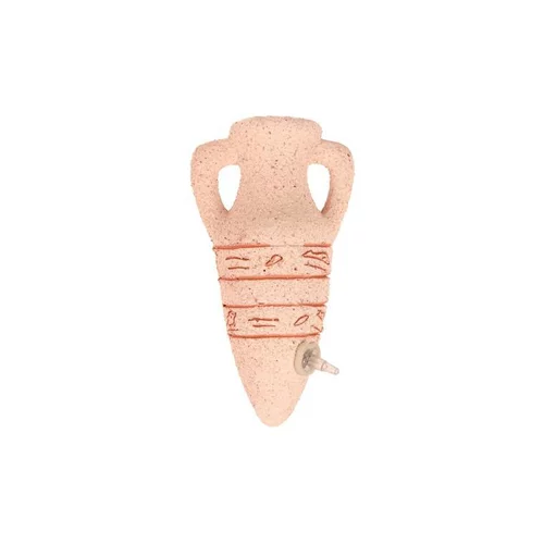 Facile au jardin：Amphore sablée diffuseur d’air 10 cm en céramique beige 6,5x5x12 cm