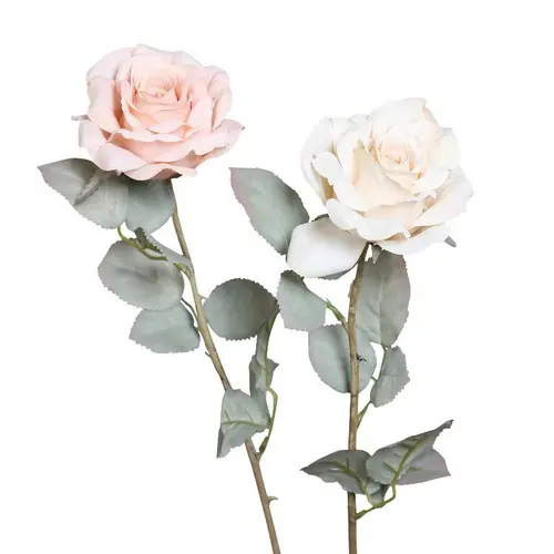 Jardin malin：Rose artificielle rose clair - 63 cm