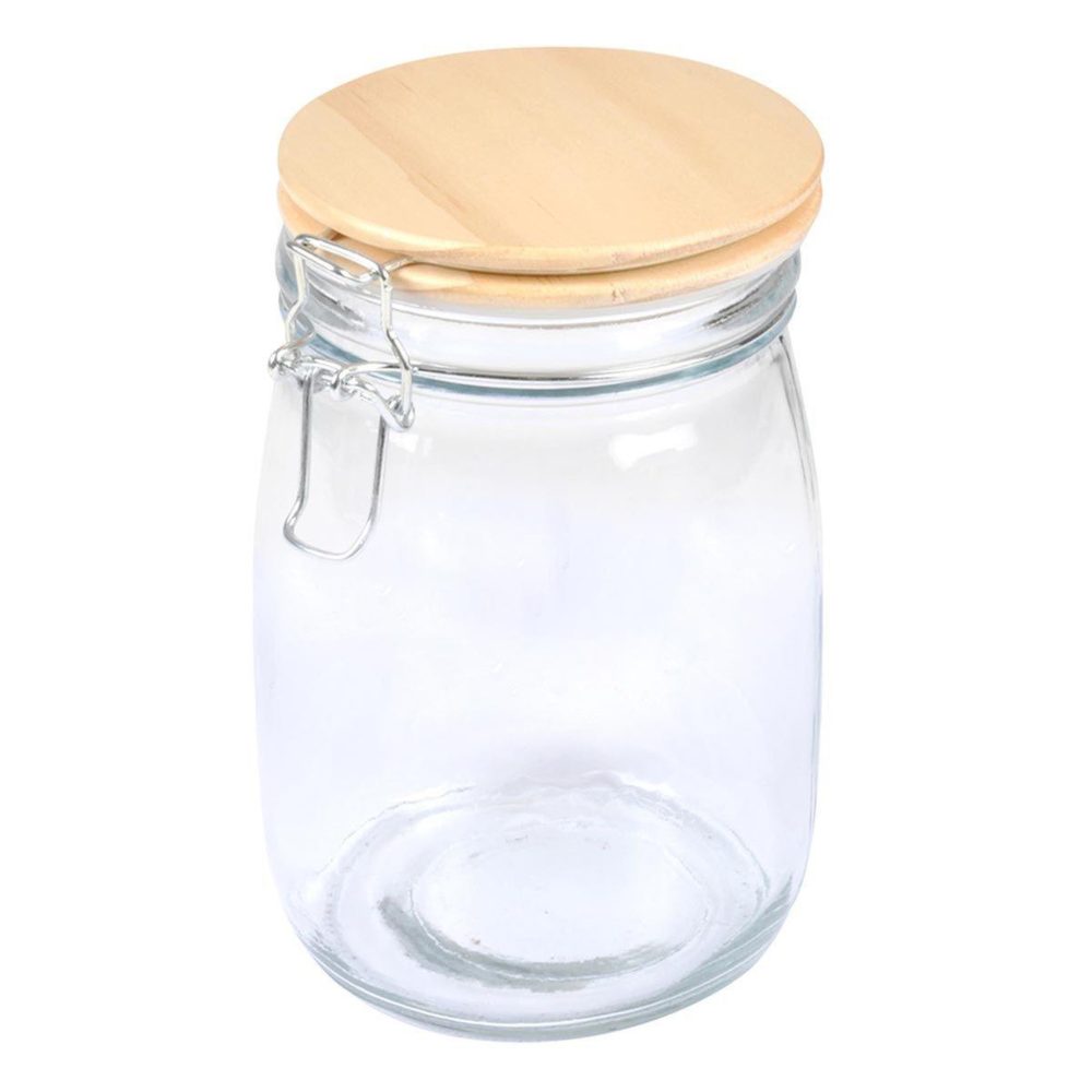 HOMEA Boîte de conservation hermétique bambou 0,7l beige