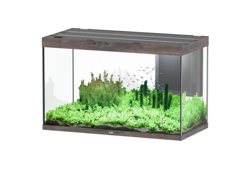 Bien pensé pour le jardin:Aquarium coloris chêne foncé Aquatlantis Sublime Ultra LED 2.0 419 L - 150 x 50 x 70 cm
