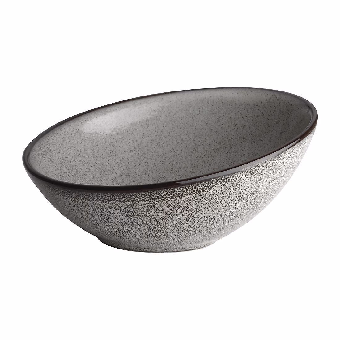Bols inclinés en porcelaine – Olympia Minéral, Gris, l0.1- L0.1- P0.1- h65- Porcelaine