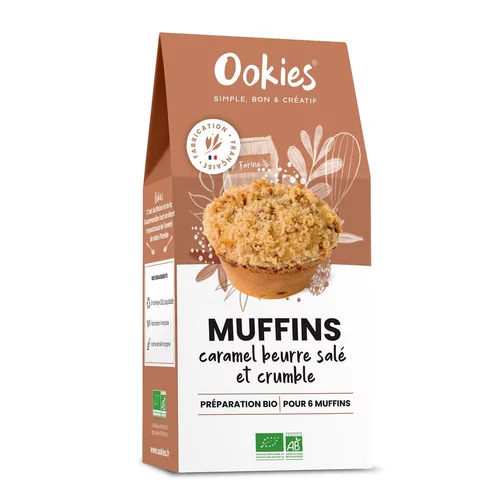 Jardin extérieur:Muffins caramel beurre salé et crumble Ookies - 350 g
