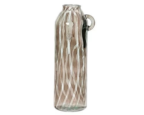 Solution pratique：Vase coloris marron en verre recyclé - Ø 17 cm