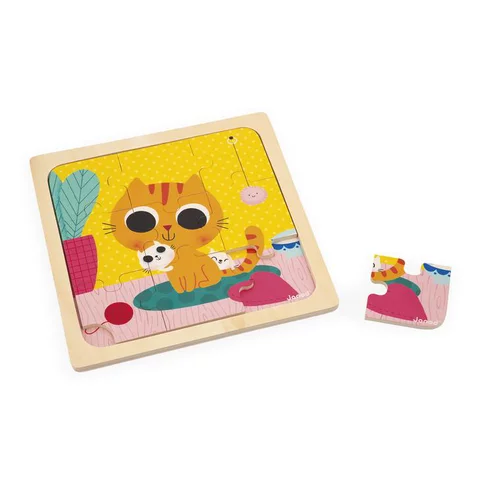 Nature facile:Puzzle Janod Chat Peanut - 9 pièces