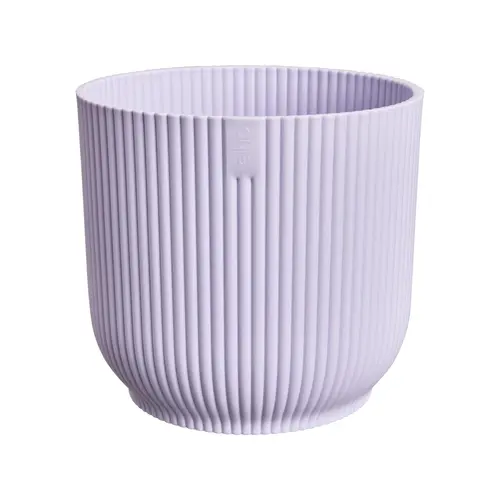 Parfait pour le jardin:Cache-pot vibes fold coloris violet en plastique recyclé Elho - Ø 14 cm