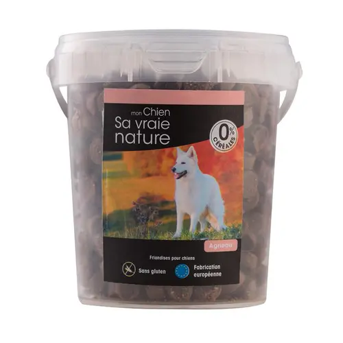 Extérieur malin:Friandises pour chien agneau Sa vraie nature - 500 g