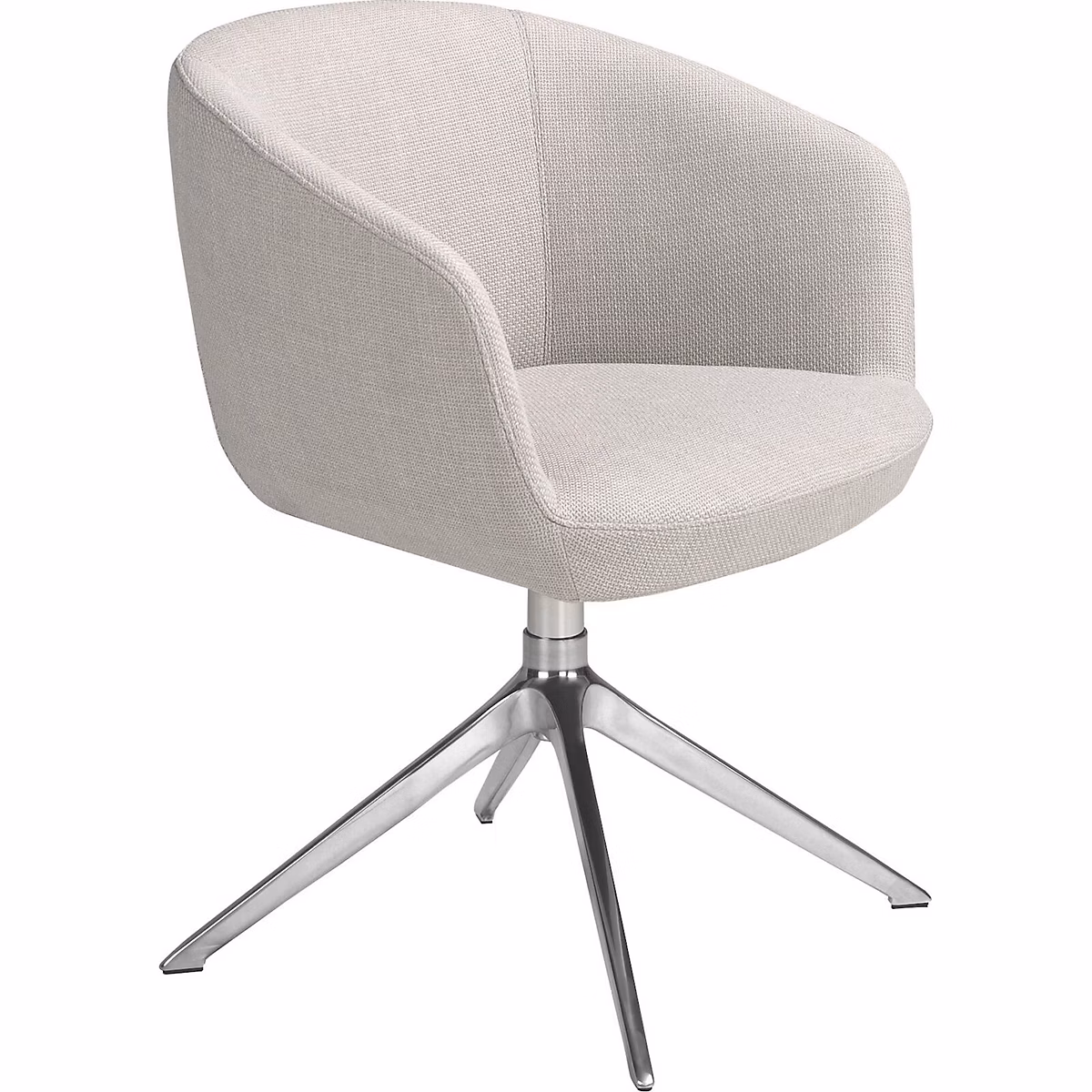 Chaise pivotante grise design Angel Cerda 67 × 59 × 80 cm Gris acier chromé
