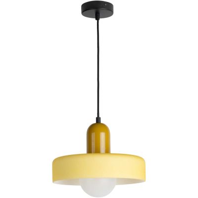 Lampe suspendue en verre Opaco Grato (Jaune)