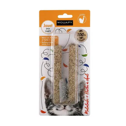 Pratique extérieur:Jouet pour chat beige Bâton de Matatabi Wouapy
