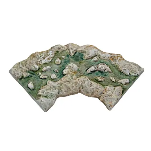 Une touche pratique au jardin:Accessoire de crèche de Noël rivière courbe Santons Escoffier - 22 x 10 x 2 cm