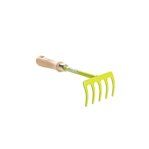 Pour tous les jardins：Râteau à 5 dents vert anis