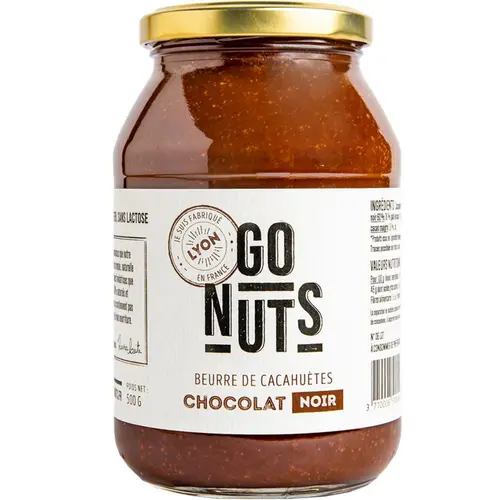 Mon jardin:Beurre de cacahuètes chocolat noir bio Go Nuts - 500 g