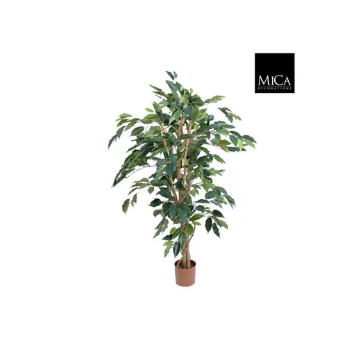 Essentiel pour le jardin：Ficus Benjamina vert plante artificielle en pot H 110 x Ø 65 cm