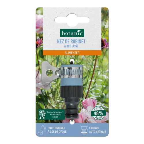 Déco jardin:Net de robinet botanic® à bec lisse pour robinet à col de cygne avec embout automatique
