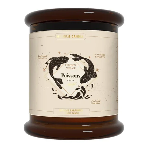 Solution extérieure:Bougie parfumée rose santal tubéreuse My jolie Candle Astrale poisson - 300 g