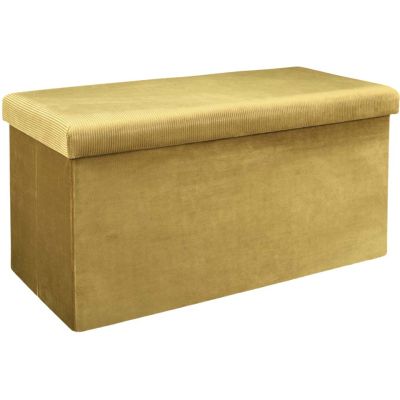 Banc coffre de rangement velours côtelé Giulia