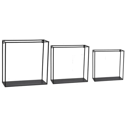 Pour valoriser vos extérieurs:Étagère murale métallique noire petit modèle - 35 x 13 x 35 cm