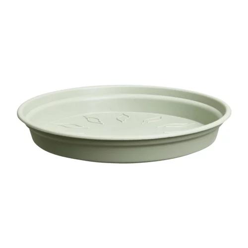 L’essentiel pour l’extérieur:Soucoupe ronde en plastique vert pierre Elho green Basics - Ø 34 cm