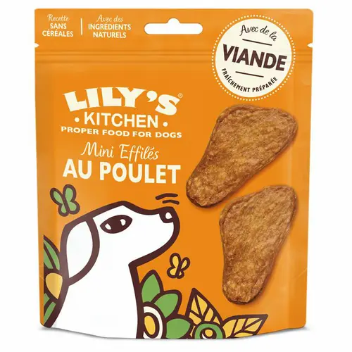 Idée utile:Mini effilés au poulet friandise pour chien Lily’s Kitchen - 70 g